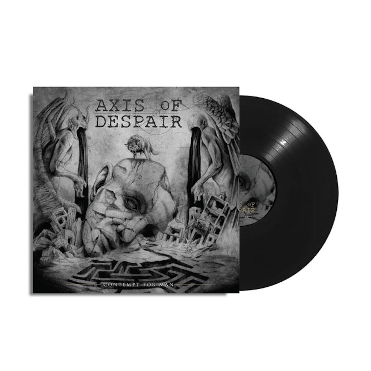 AXIS OF DESPAIR (NASUM) - Contempt For Man LP (BLACK)