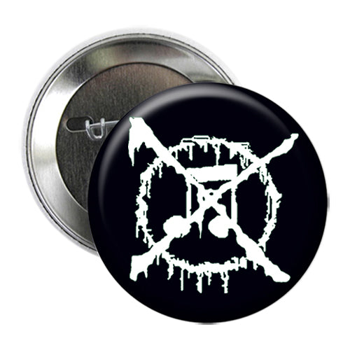 ANTI-MUSIC - Logo BUTTON (WHITE) 32mm/1.25"