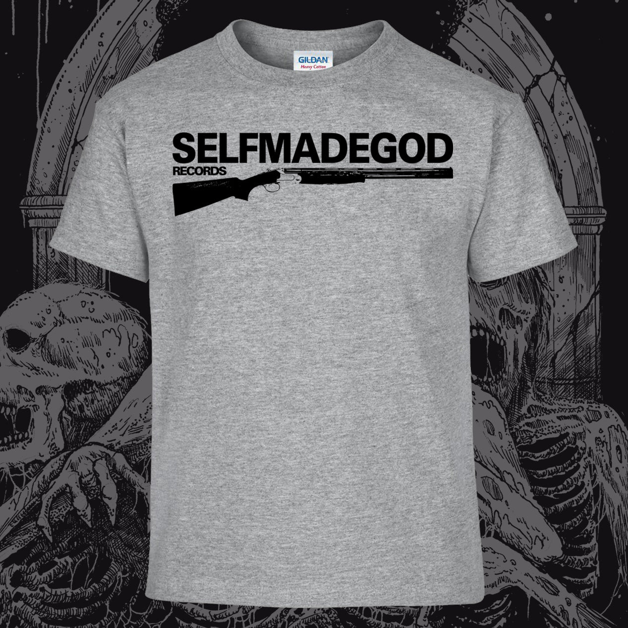 SELFMADEGOD RECORDS - Logo T-SHIRT (GREY)