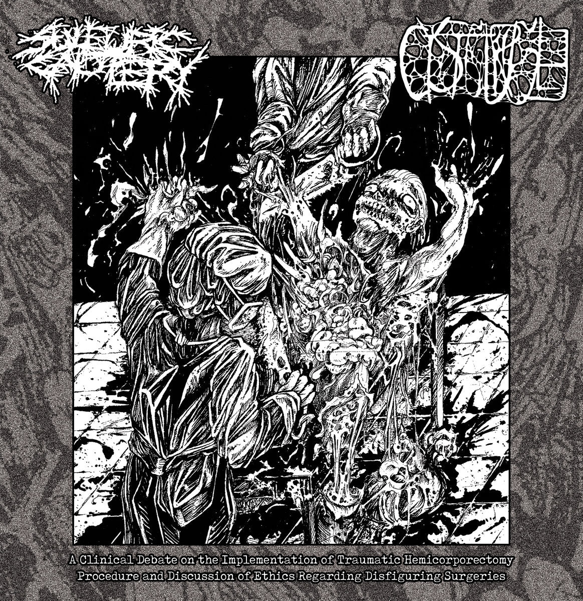 SULFURIC CAUTERY / CYSTGURGLE - Split CD