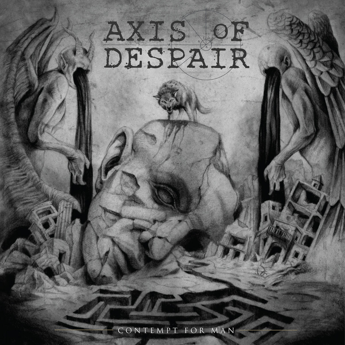 AXIS OF DESPAIR (NASUM) - Contempt For Man LP (BLACK)
